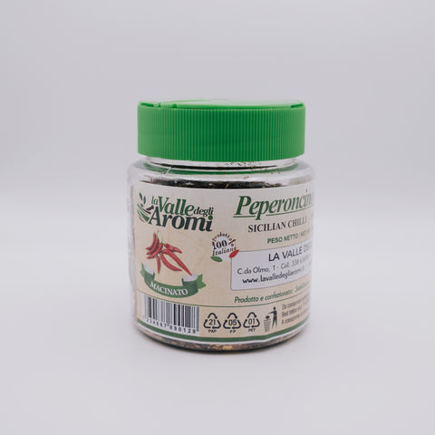 Peperoncino siciliano macinato in barattolo da 70 grammi