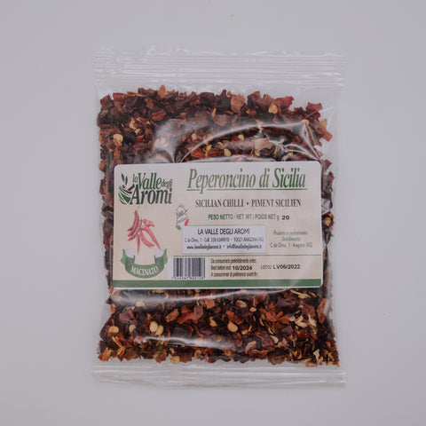 Peperoncino siciliano macinato in busta da 20 grammi