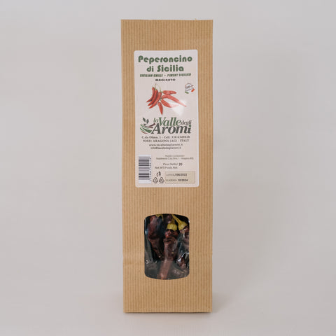 Peperoncini siciliani interi in sacchetto da 20 grammi