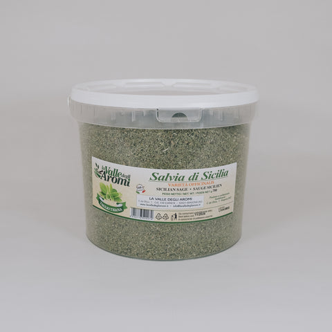 Salvia siciliana macinata in secchiello da 750 grammi