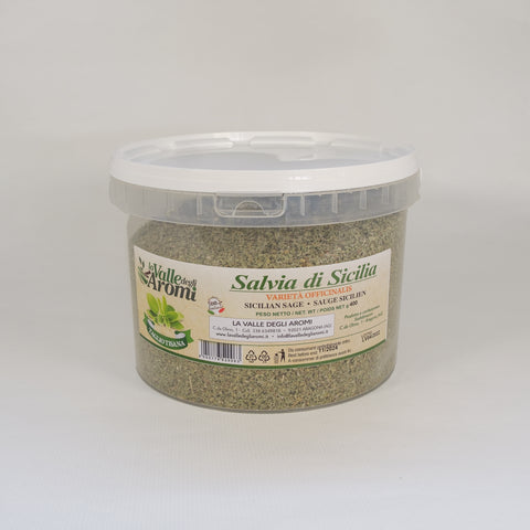 Salvia siciliana macinata in secchiello da 400 grammi